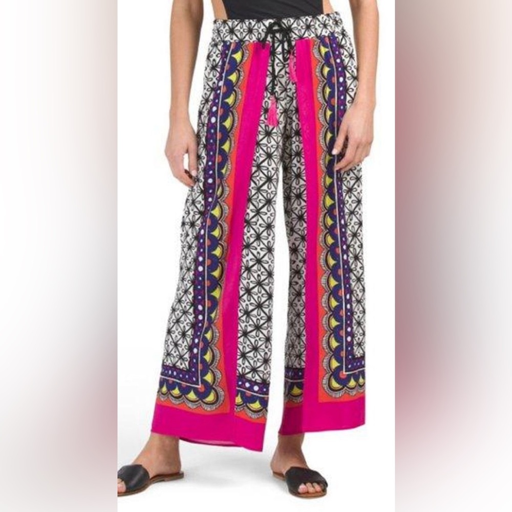 Trina Turk Swim Cover Up pants size S -front opening